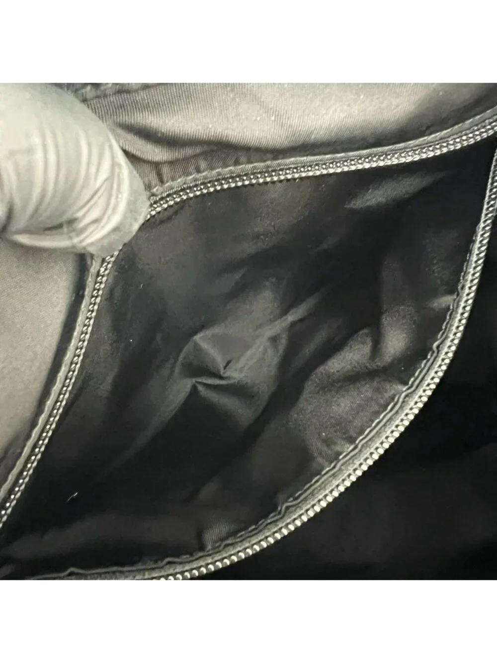 Prada Logo Tessuto Nylon Leather Backpack Black